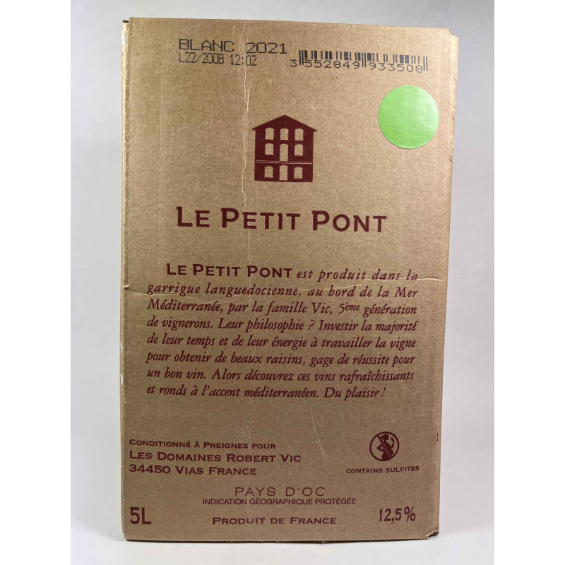 Domaines Robert Vic - Petit Pont - BIB Blanc 5L