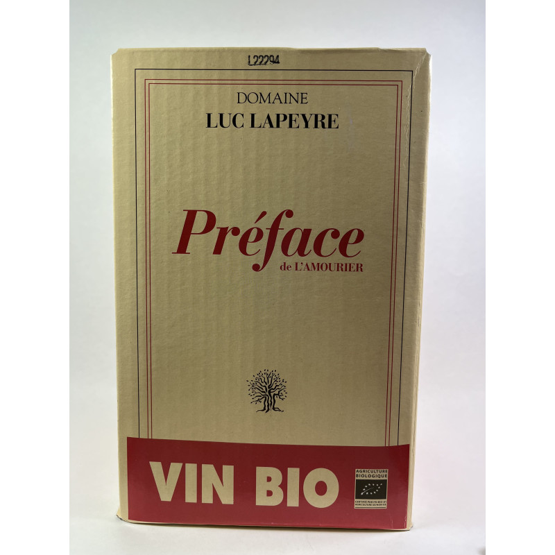 Domaine Luc Lapeyre - Préface BIB 5L Rouge