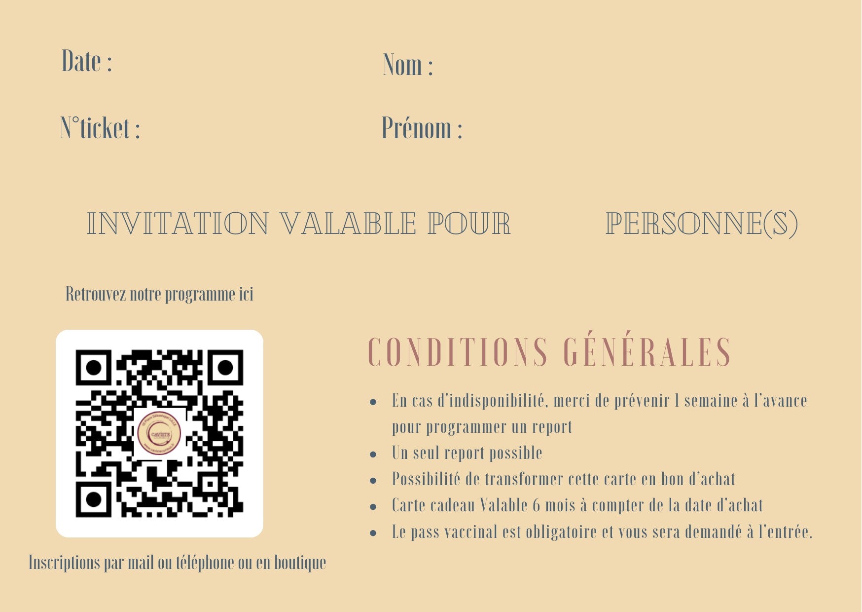 Carte Cadeau - Instant dégustation